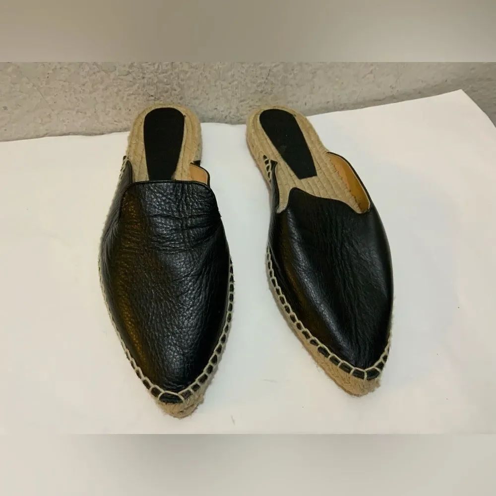 Lisa b clogs leather espadrilles flats size 39